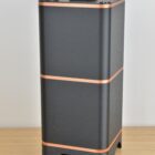 Lombricomposteur compact design rétro d'intérieur 1 à 2 personnes couleur noir texturé et cuivre, édition 2026 avec 2 plateaux