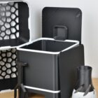 Lombricomposteur compact design d'intérieur et appartement 2 à 4 personnes couleur noir et gris galet, édition 2026 avec 3 plateaux avec accessoires